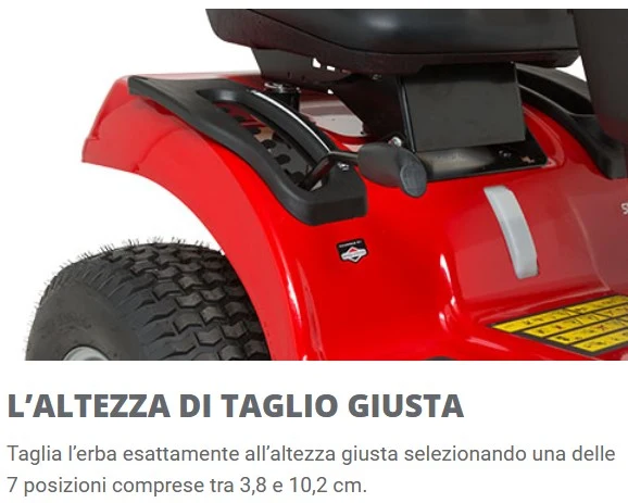 Snapper SPX210 - Trattorino rasaerba con piatto da 117 cm ed avviamento elettrico