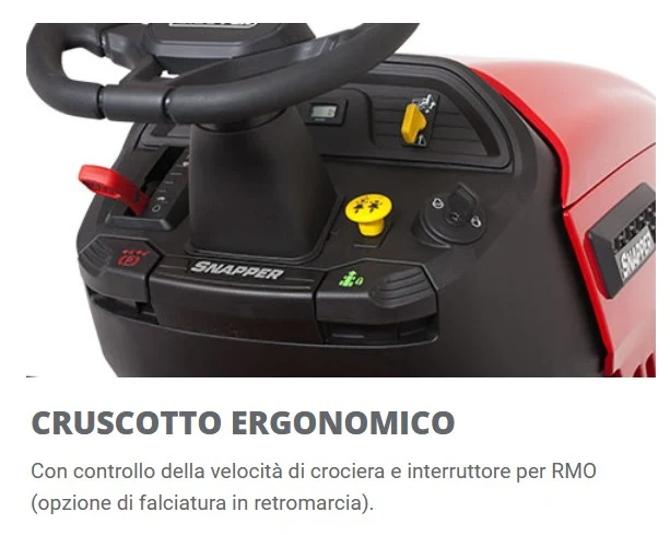Snapper SPX210 - Trattorino rasaerba con piatto da 117 cm ed avviamento elettrico