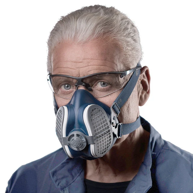 GVS Elipse SPR 502 P3 - Maschera respiratore con filtri sostituibili per polveri, fumi, nebbie