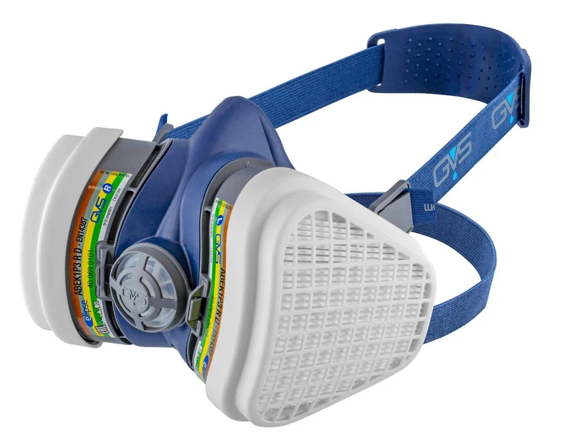 GVS Elipse ABEK1P3 SPR491 - Maschera respiratore con filtri combinati sostituibili per gas, acidi, ammoniaca e polveri