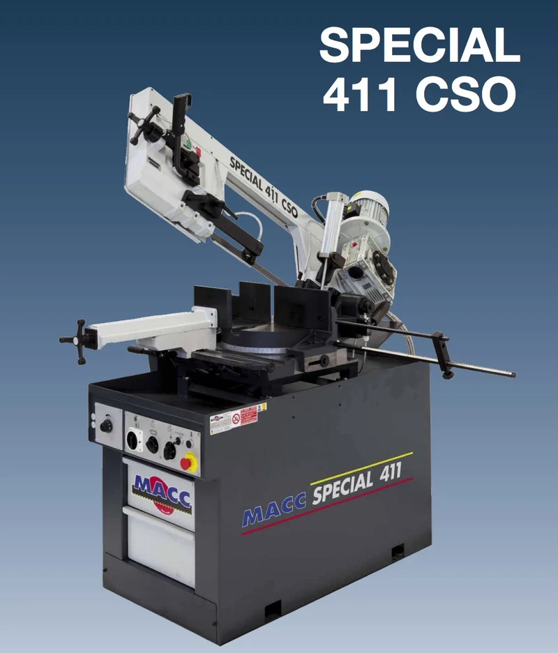 MACC SPECIAL 411 CSO - Segatrice a nastro professionale, discesa autonoma, lubrificata