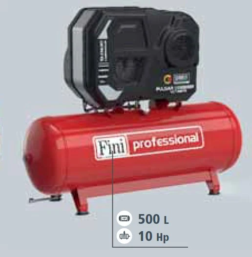 Fini PULSAR ULTIMATE K50-500-10 TA con ETMI , 500litri 10 bar , 10 Hp , 400v , silenziato professionale