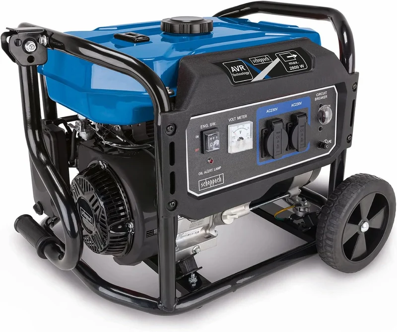 Scheppach SG3200X - Generatore di corrente a benzina 2,8 Kw max - monofase