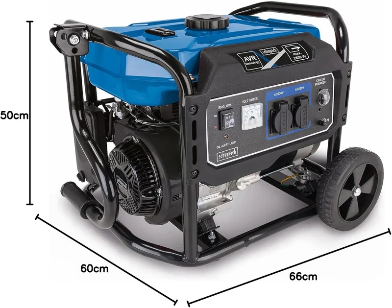 Scheppach SG3200X - Generatore di corrente a benzina 2,8 Kw max - monofase