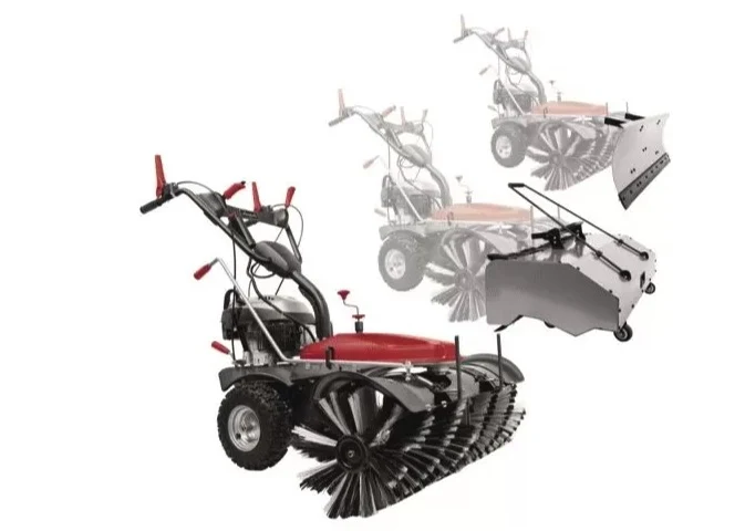 Scheppach SC2200PE - Spazzatrice a scoppio multifunzione con avviamento a scoppio