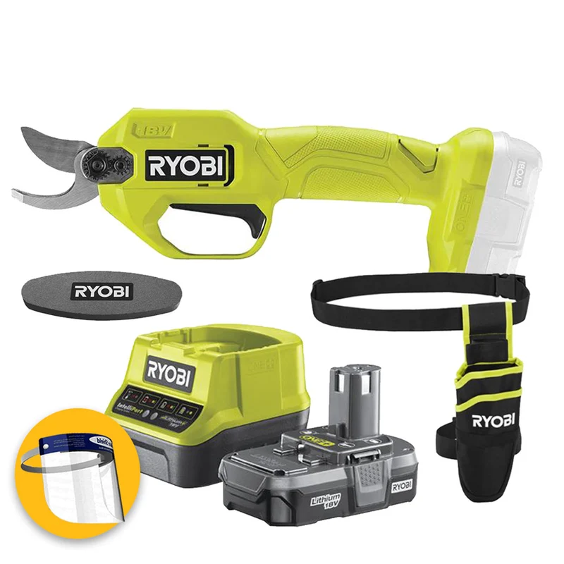 Ryobi RY18SCA-115P - Cesoia forbice da potatura a batteria 18V - 1 x 1,5 Ah - in fodero
