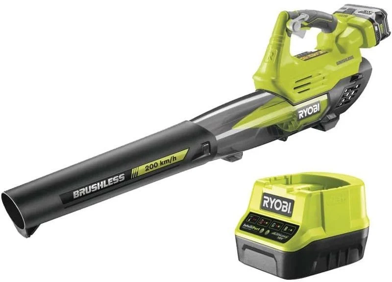 Ryobi RY18BLXA-140 - Soffiatore Brushless con turbina Jet 18V ONE+, 1 batteria 18V 4Ah
