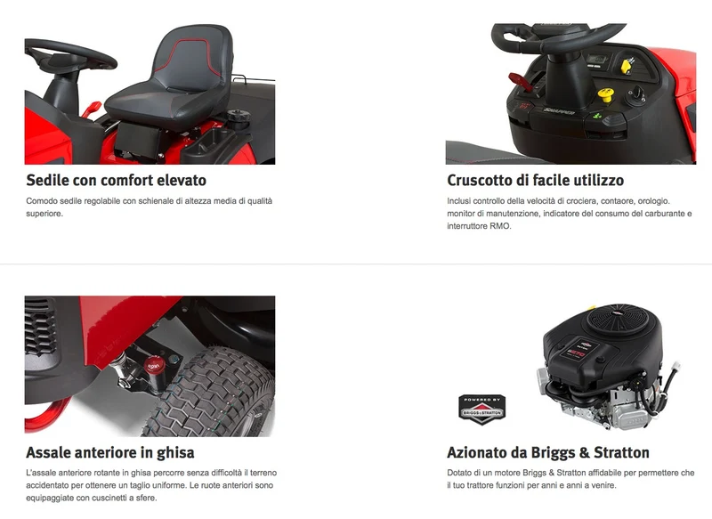 Snapper RPX360 - Trattorino rasaerba con motore Briggs & Stratton, taglio 107cm + Kit mulching