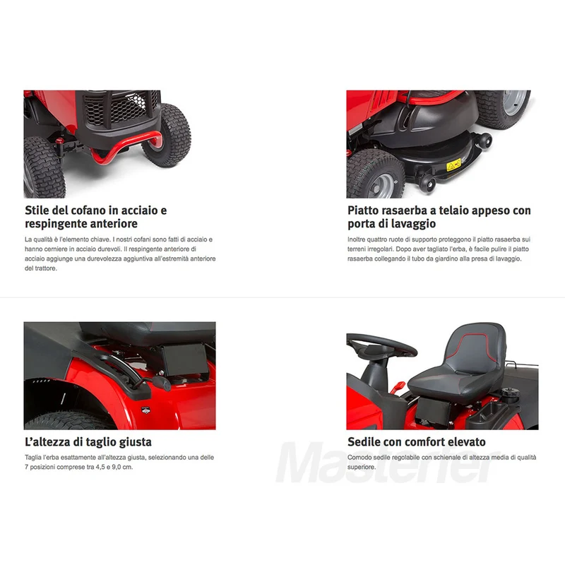 Snapper RPX310 - Trattorino rasaerba con motore Briggs & Stratton, taglio 107cm + Kit mulching
