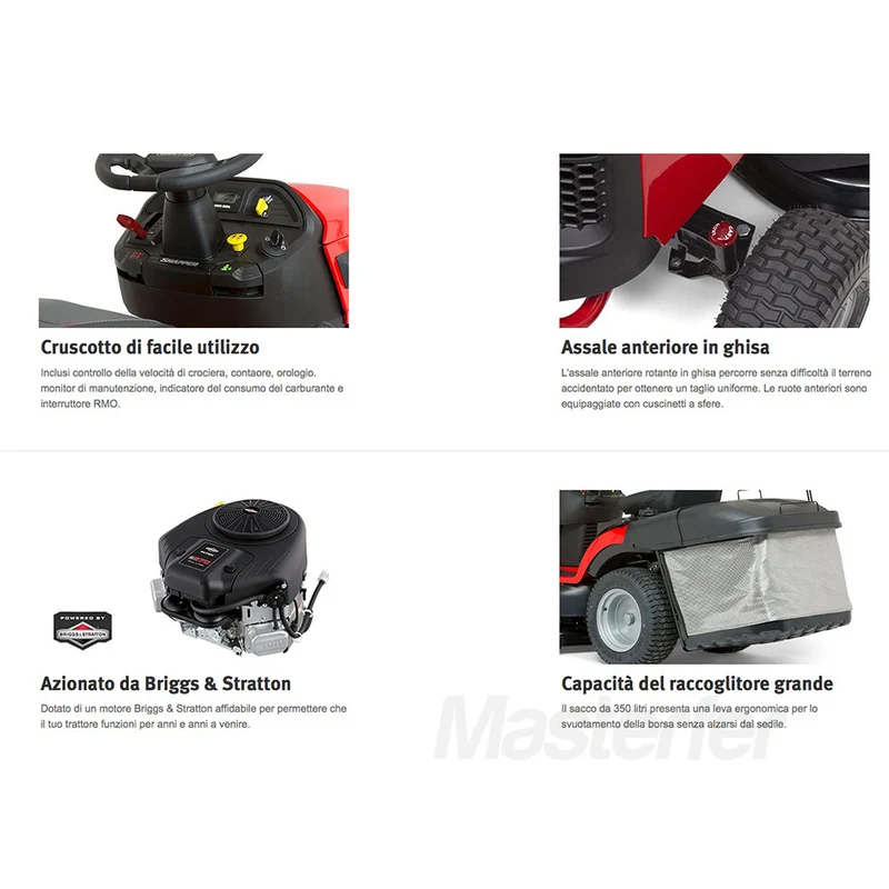 Snapper RPX310 - Trattorino rasaerba con motore Briggs & Stratton, taglio 107cm + Kit mulching