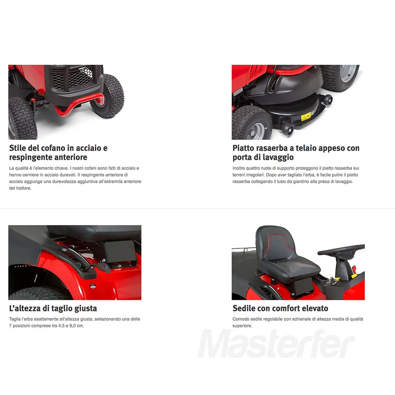 Snapper RPX210 - Trattorino rasaerba con motore Briggs & Stratton, taglio 96cm + Kit mulching