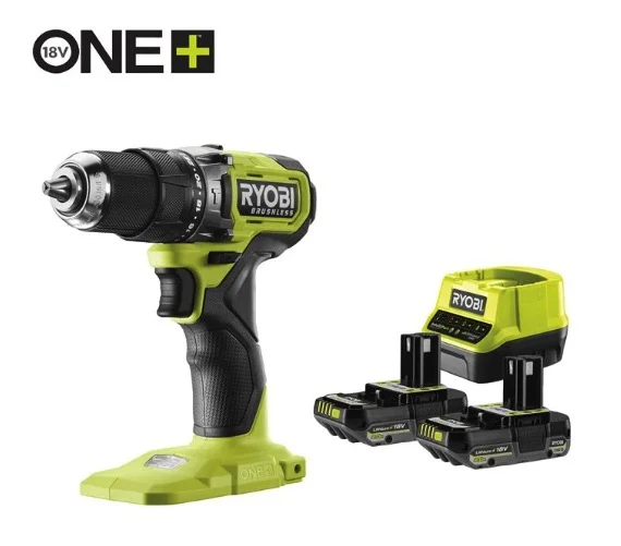 Ryobi RPD18BL1-2C20S - Trapano a batteria 18V con percussione Brushless ONE+ - 2 x 2,0Ah