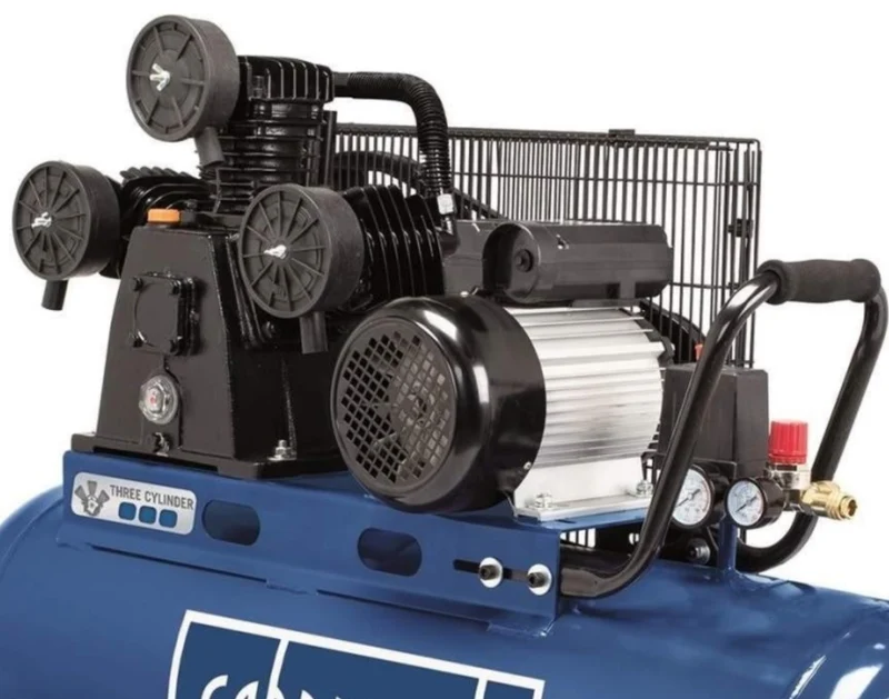 Scheppach hc550tc 230v Compressore a cinghia 100lt 3 cilindri 3cv 10 bar
