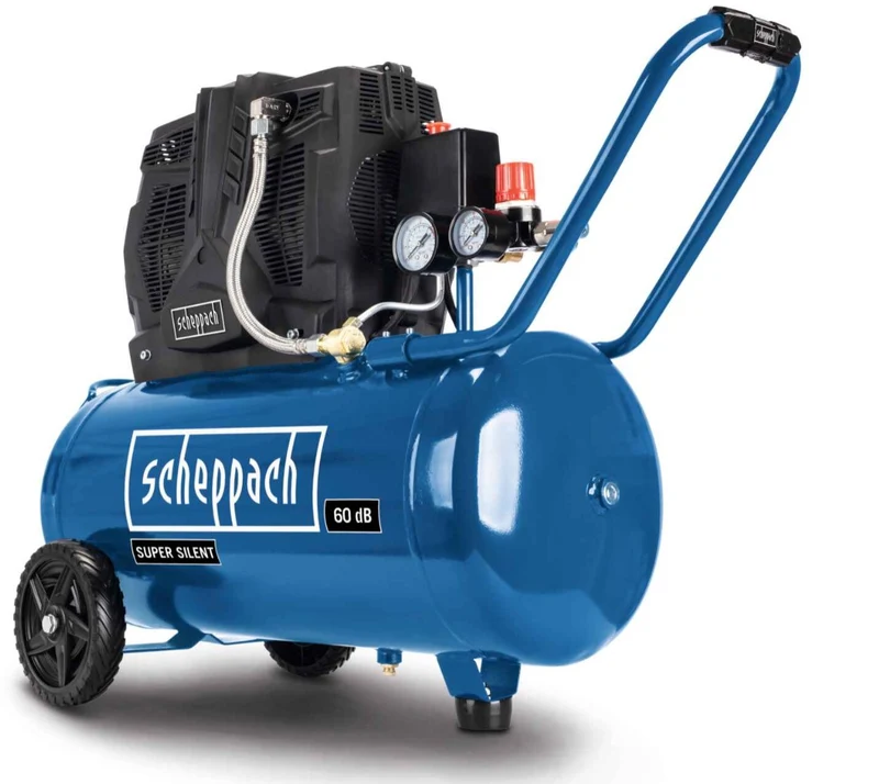 Scheppach hc51si Compressore aria super silenziato 50lt 1.5Kw 8 bar