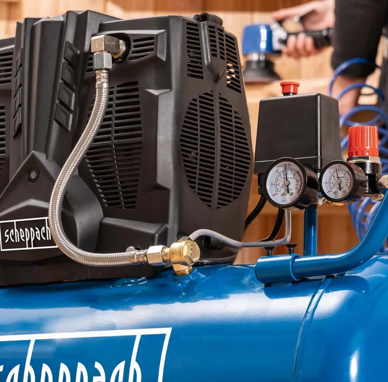 Scheppach hc51si Compressore aria super silenziato 50lt 1.5Kw 8 bar