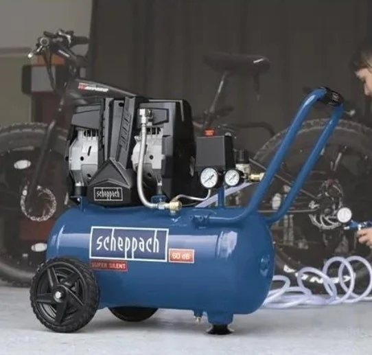 Scheppach hc25si Compressore supersilenziato 24lt bicilindrico 1.1Kw 8bar 60 dB 220v e di Design