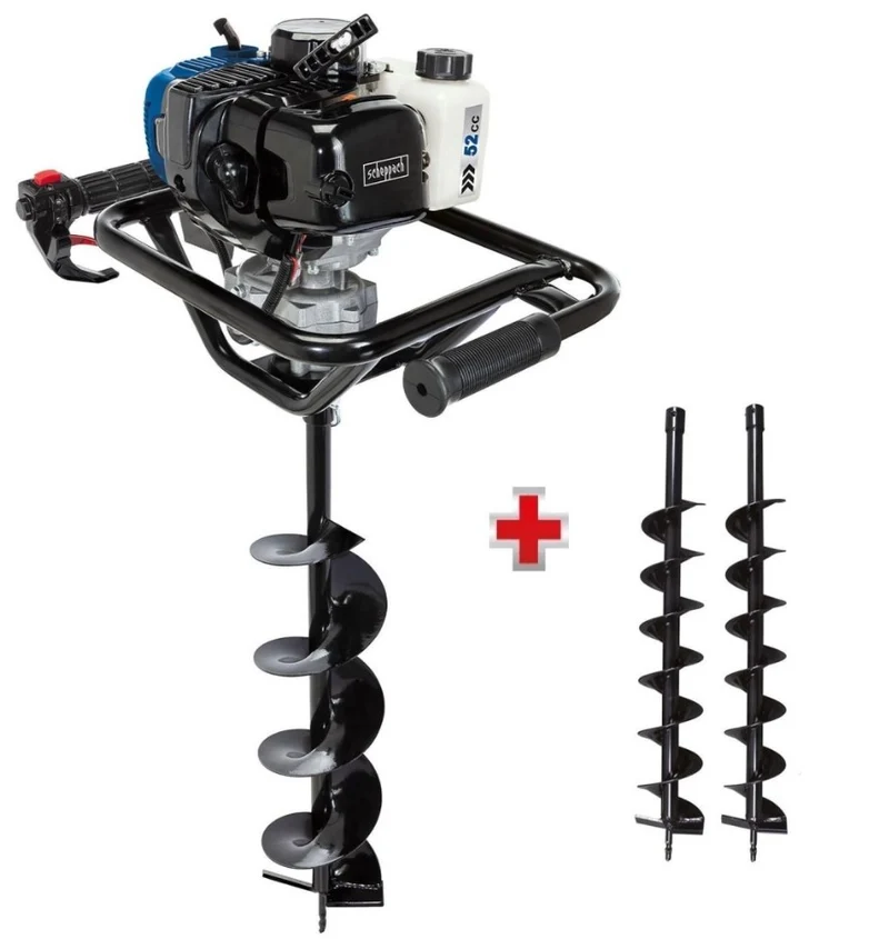 Scheppach EB2000 - Trivella a scoppio 52cc incluse 3 eliche ø 100 150 e 200 mm