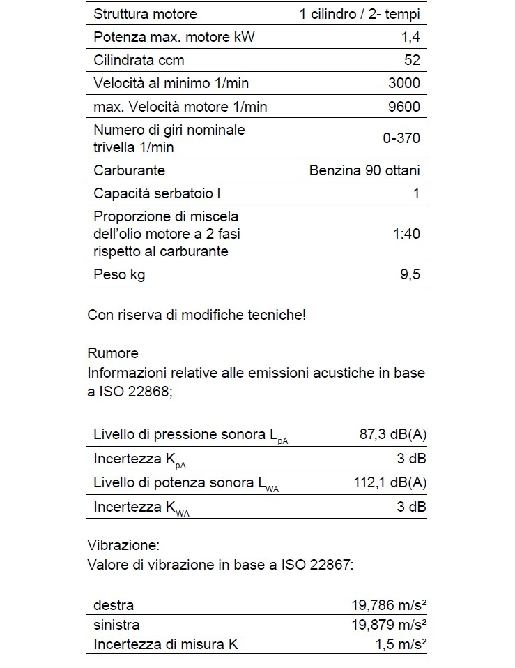 Scheppach EB2000 - Trivella a scoppio 52cc incluse 3 eliche ø 100 150 e 200 mm