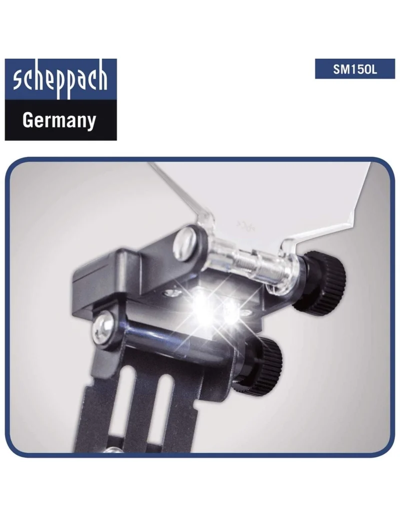 Scheppach SM150L - Smerigliatrice da banco con luce led e doppia mola da 6" ø 150 400W 220V