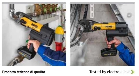 Rems Akku-Press 22V Basic-Pack - Pressatrice idraulica a batteria per tubi fino a Ø 110 mm
