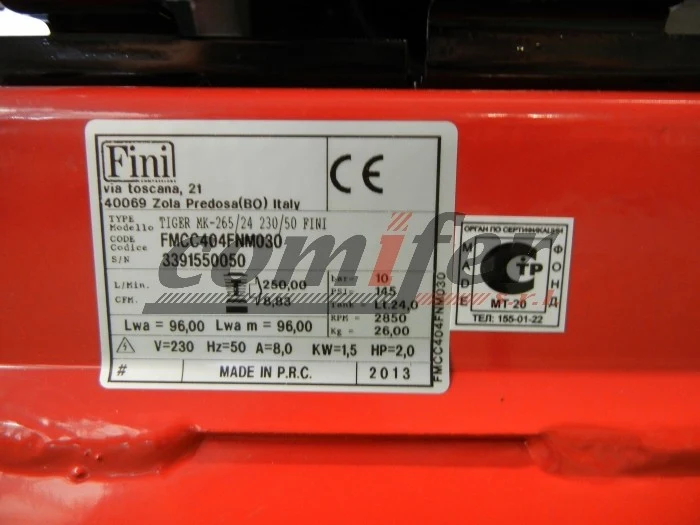 Compressore Fini Tiger/I 265M 25 litri