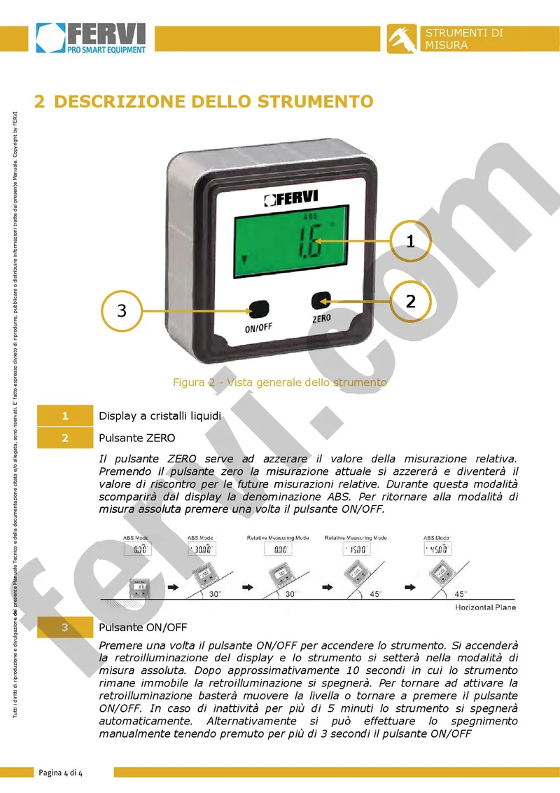Fervi L080 - Livella quadra digit 90°