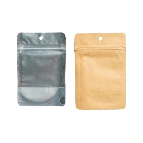 QNUBU - BUSTE CON ZIP - DOYPACK KRAFT ANTIODORE - 50PZ 3.5G