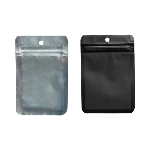 QNUBU - BUSTE CON ZIP - DOYPACK ANTIODORE NERO - 50PZ 7G