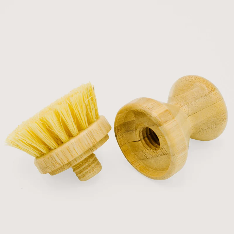 Spazzola piatti ecologica manico corto