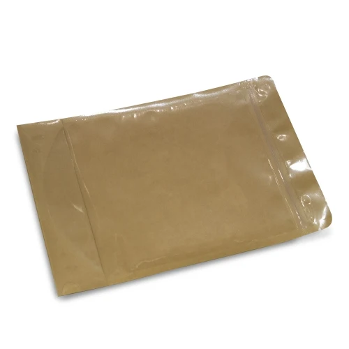 QNUBU - SACCHETTI CON ZIP - KRAFT ANTIODORE 28GR 15X23,5 CM (CONFEZIONE 50 UNITÀ)