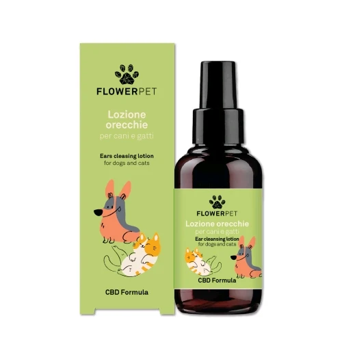 FLOWER FARM - LOZIONE PER LE ORECCHIE AL CBD PER CANI E GATTI - 100 ML