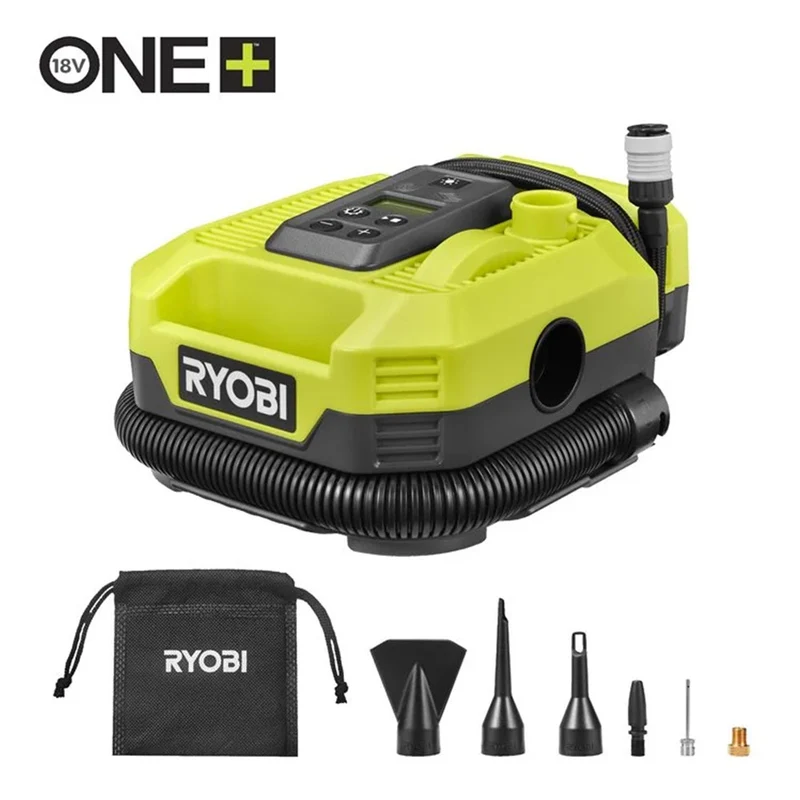 Ryobi RMI18-0 - Compressore e gonfiatore a batteria 18V ONE+ - solo corpo