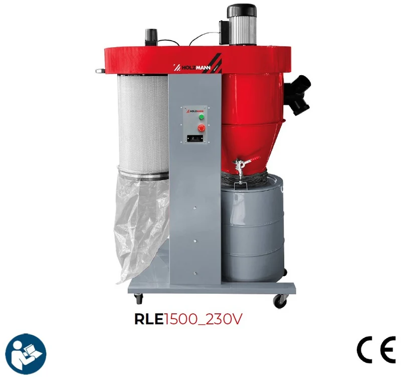 Holzmann RLE1500_230V Depolverificatore di polvere per aria pulita ciclonico con telecomando