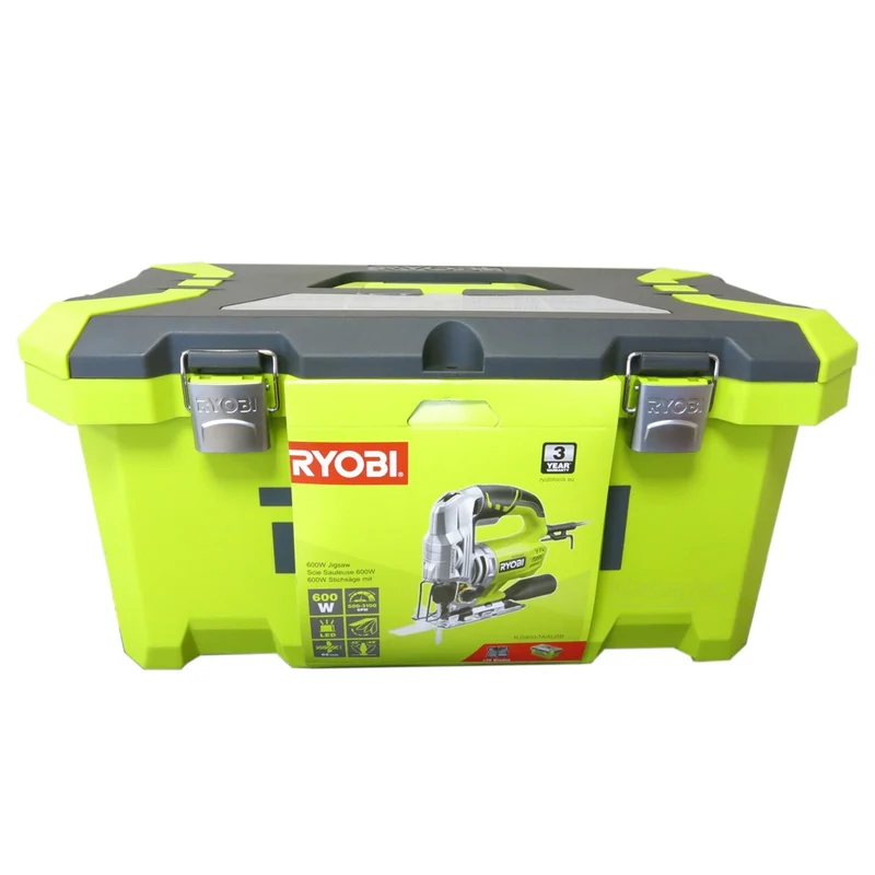 Ryobi RJS850-TA20JSB Seghetto alternativo elettrico 600W + Kit 20 lame + Valigetta