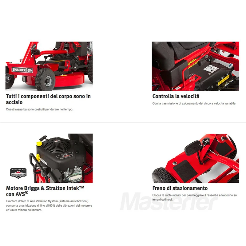 Snapper RER200 - Trattorino rasaerba con motore Briggs & Stratton, taglio 84cm Minirider
