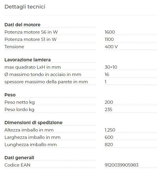 Holzmann RBM30_400V curvatubi professionale