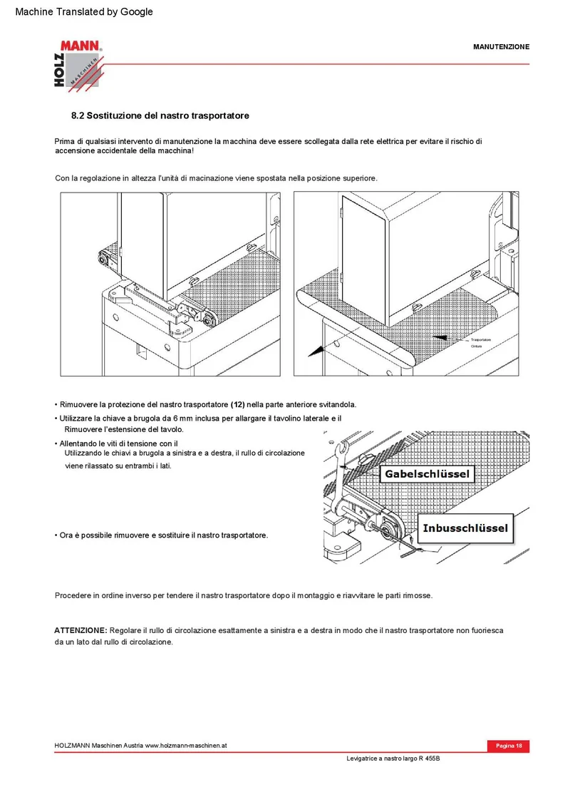 Holzmann R455B_400V levigatrice a nastro largo