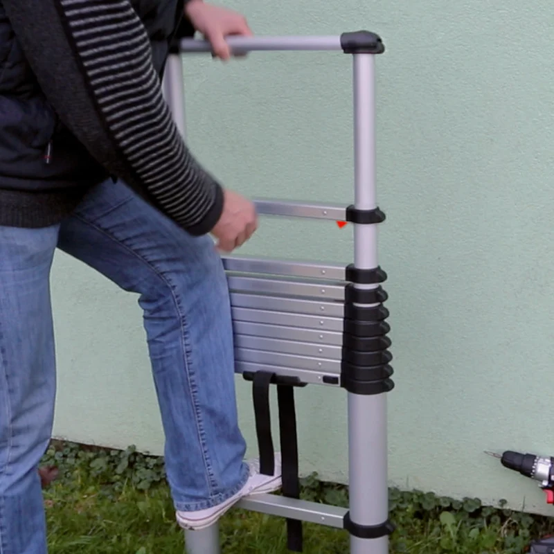 Ribimex PRET094 - Scala telescopica 9 gradini h 72/261 cm
