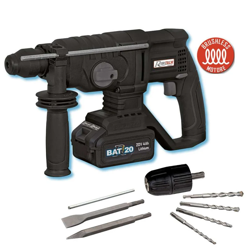 Ribimex PRBAT20/PERFPRO - Martello perforatore SDS 20V - 4.0 Ah - RBAT20
