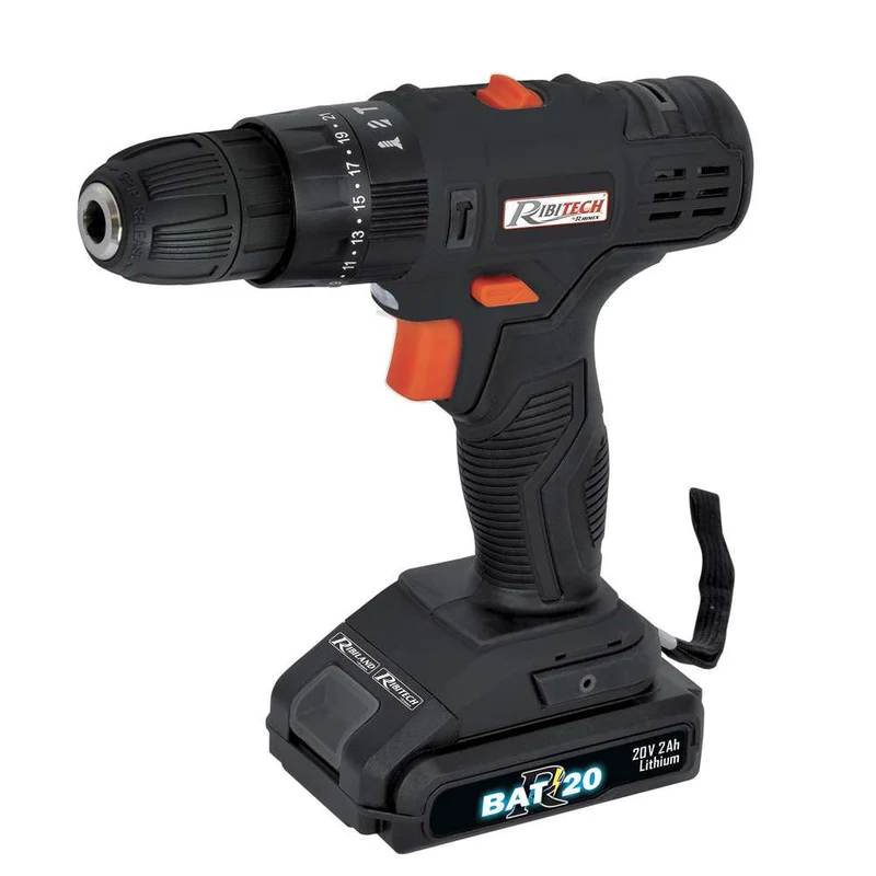 Ribimex PRBAT20/P - Trapano avvitatore 2 batterie litio 20V - RBAT20