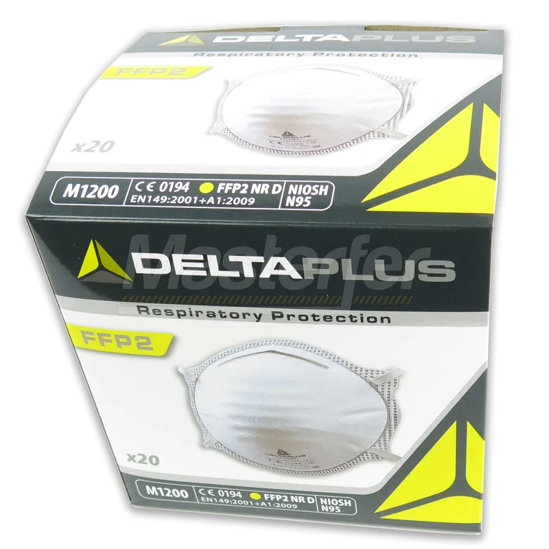 Deltaplus M1200 - Mascherina monouso a conchiglia - Protezione FFP2 EN 149:201+A1