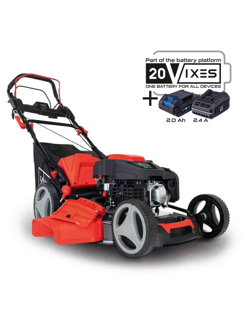 Scheppach MS225-56E - Rasaerba a scoppio semovente avviamento elettrico 225cc - taglio 56cm
