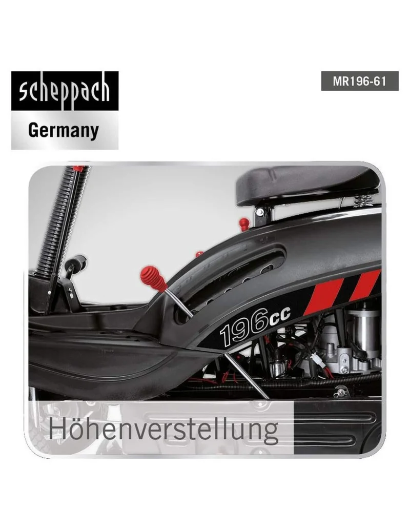 Scheppach MR196-61 - Trattorino rasaerba minirider - taglio 61cm
