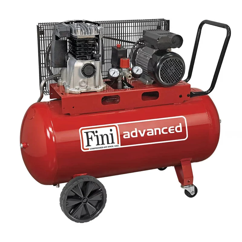 Fini MK103-100-3M - Compressore professionale a cinghia 230V 3 hp con cilindri in ghisa - 100 litri