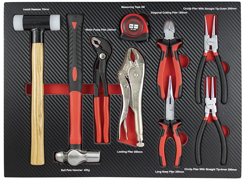 Fermec M53686 - Assortimento attrezzi in termoformati morbidi per carrello - 172 utensili
