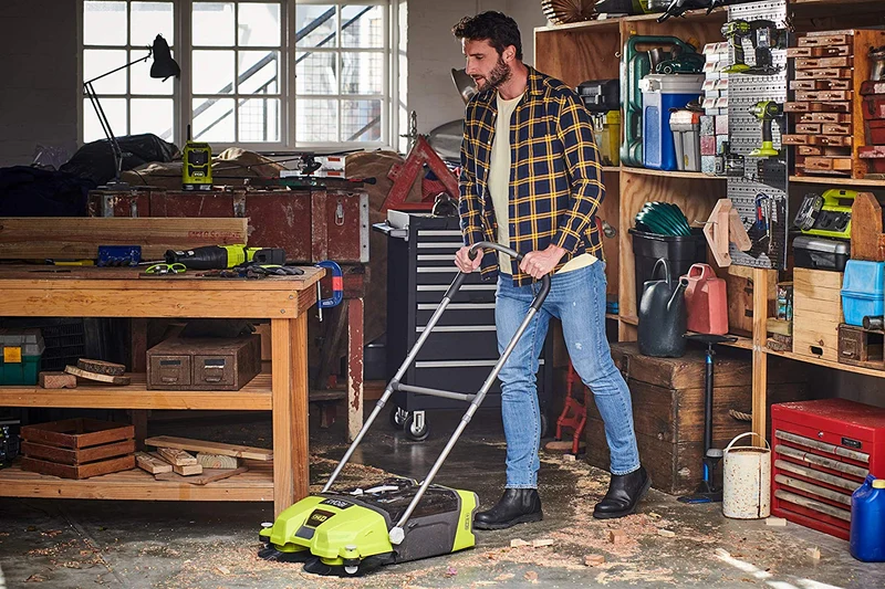 Ryobi R18SW3-0 - Spazzatrice elettrica a batteria 18V (solo corpo macchina)