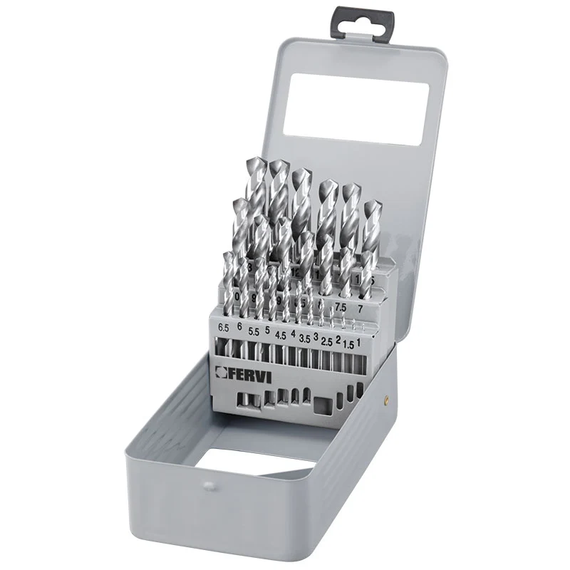 Fervi P023/25 - Serie punte elicoidali cilindriche