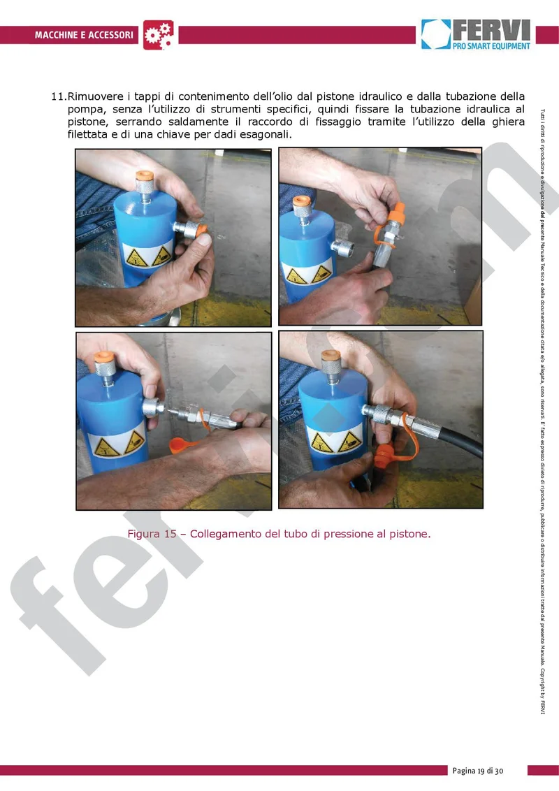 Fervi P001/12 - Pressa manuale idraulica 12T