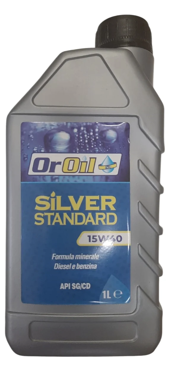 OLIO MINERALE SILVER STANDARD 15W40 LT.1 PER DIESEL E BENZINA API SG/CD