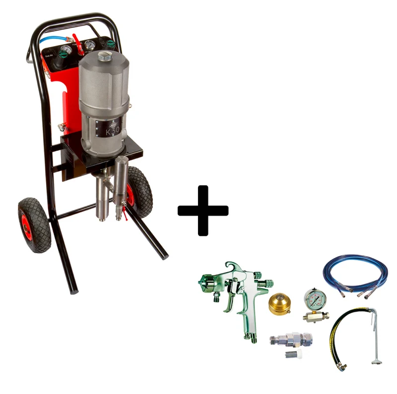 Asturo K30 MIX - Pompa pneumatica a pistone misto aria + KIT di verniciatura